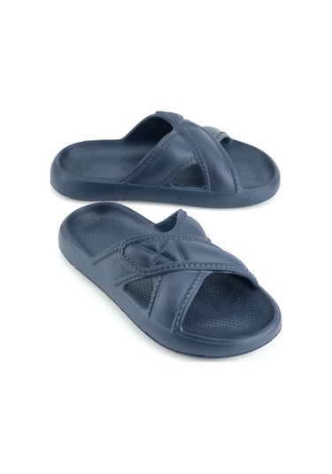 Gezer Kadın Yazlık Eva Islak Zemine Uygun Ev Bahçe Banyo Terlik Lacivert