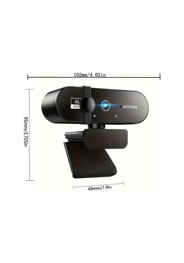 Xuweiwei 2k 4k Webcam Geniş Açılı Gizlilik Kapağı Ve Mikrofonlu Bilgisayar Kamerası