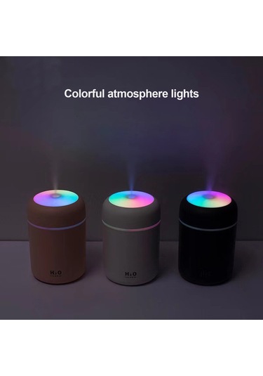 Springsun Usb Taşınabilir Hava Nemlendirici 300ml - Renkli Işık, Sürekli/aralıklı Sprey, Sessiz Çalışma, Zamanlı Kapanma Diğer