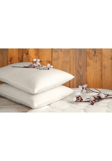2 Adet Pamuk Yastık İç Dolgu 2 KG %100 Doğal Pamuk 50x70