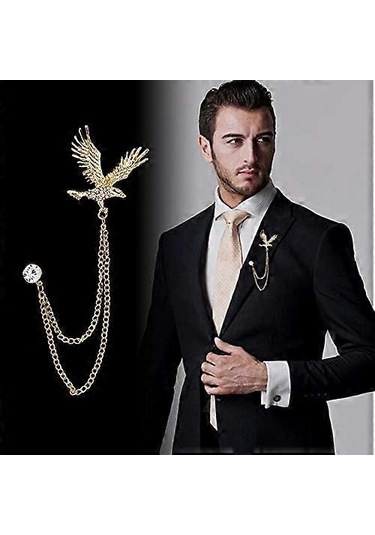 Erkek Kartal Broş Yaka Pin Rozeti Asılı Zincirler Yaka Broşları Kariyer Takım Elbise Gömlek Kravat Şapka Eşarp Erkek Arkadaş Baba Doğum Günü Gol İçin Pin Çok Renkli