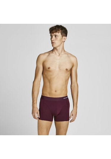 Jack & Jones 12198852 Bambu Erkek Boxer 3'lü Bordo