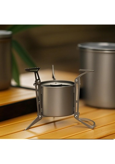 Teltree Tomshoo Ti Tanyum Alkol Ocağı: Ayarlı Ayaklı, Sıvı/katı Kullanıma Uygun, Kamp İçin Taşınabilir, 100ml Kapasite Çok Renkli