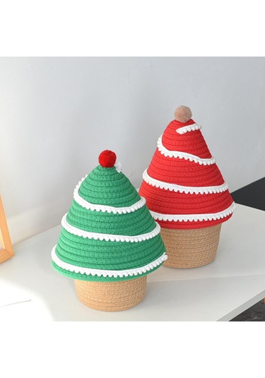 Suntek Kapaklı Saklama Sepeti Küçük Halat Yatak Odası Yeşil