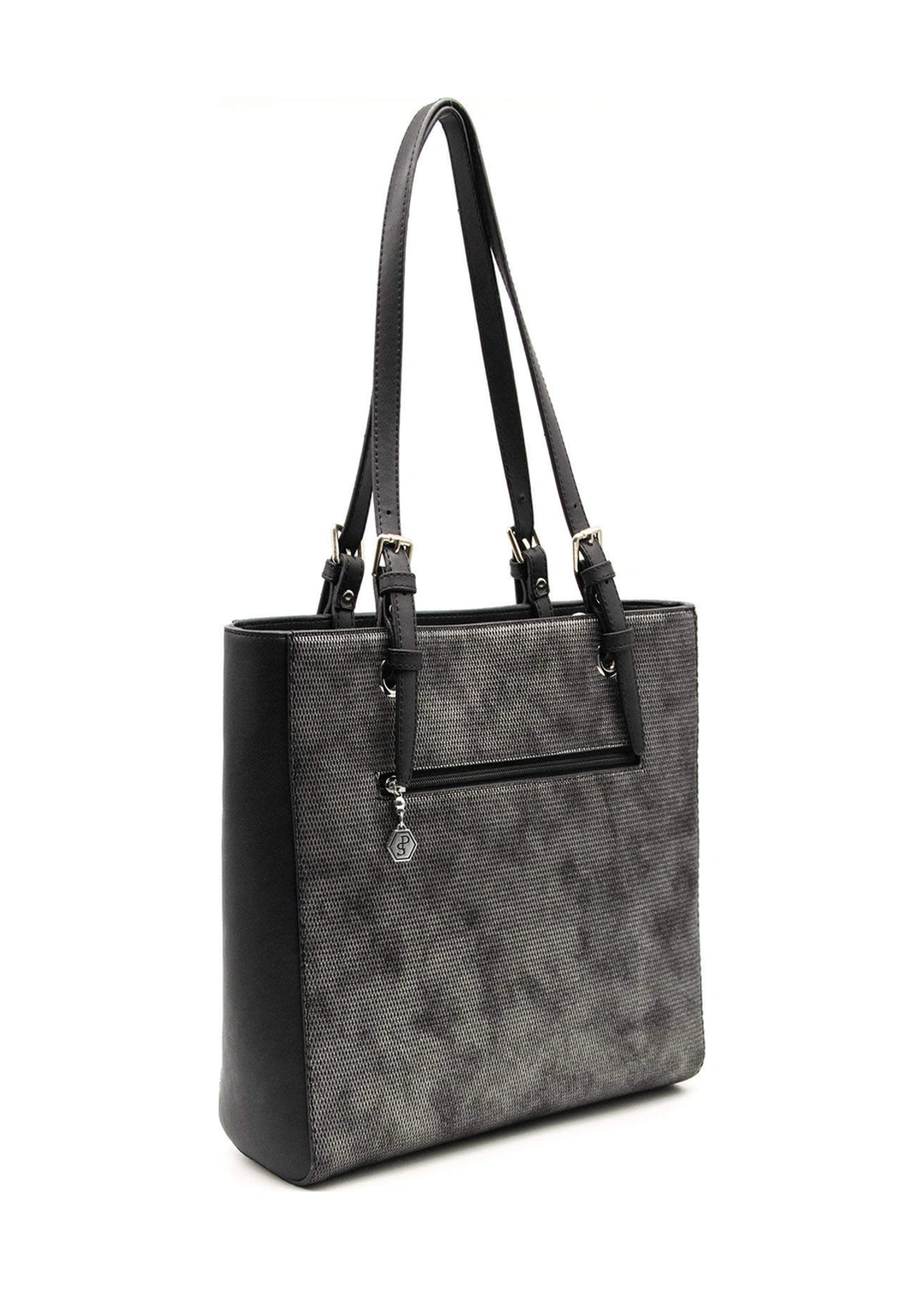 Silver Polo Kadın Omuz Çanta 1096 Gümüş - Siyah