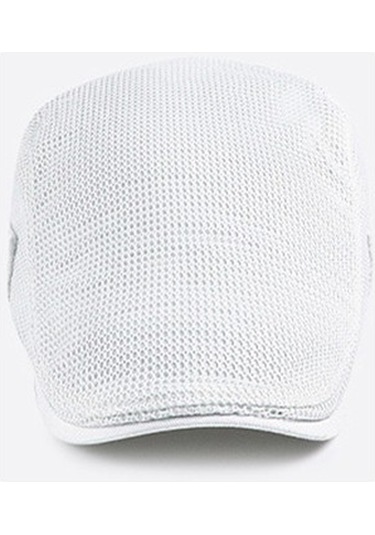 Erkekler İçin Rahat Ve Havadar Yazlık Şapka - Açık Renk Nefes Alabilen Tasarım Beyaz