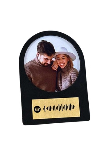 Kişiye Özel Fotoğraflı Sopotify Uyumlu Ahşap Masa Üstü Çerçeve