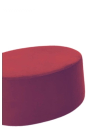 Most Ekol Yuvarlak Sandıklı Orta Sehpa 14 Bordo Kadife Kumaş Evi