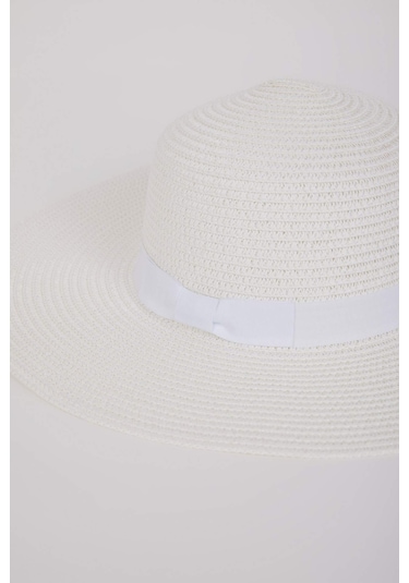 DeFacto Kadın Hasır Şapka M8818AZ25SMWT41 Beyaz