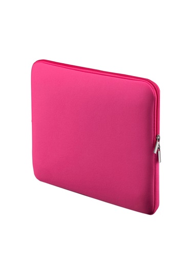 Aubyhe 15"-15.6" Dizüstü Bilgisayar & Ultrabook Kılıfı - Pembe, Kabarcık Yastıklı Koruma, Hızlı Fermuar Açılışlı Zarf Desenli Pembe