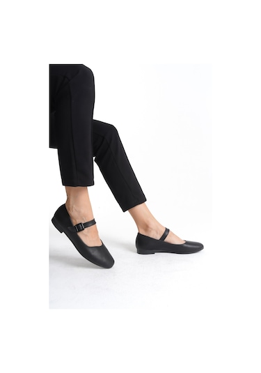 Garantili D552 Günlük Ortopedik Kadın Babet Ayakkabı Siyah