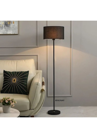 Riolight Rustik,vintage,retro3 Siyah Metal Gövde Siyah Kumaş Başl