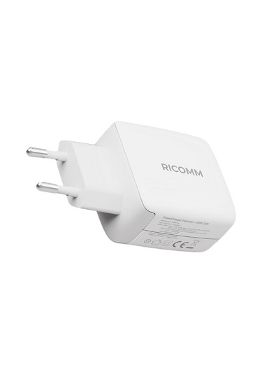 Ricomm 65W GaN USB-C + USB-A Hızlı Şarj Cihazı + 2 MT 100W Type-C Kablo