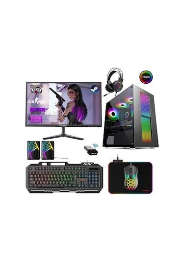 Xaser XSR293 i5-3470 16 GB 256 GB SSD GT730 21.5" Free Dos Curved Masaüstü Oyuncu Bilgisayarı