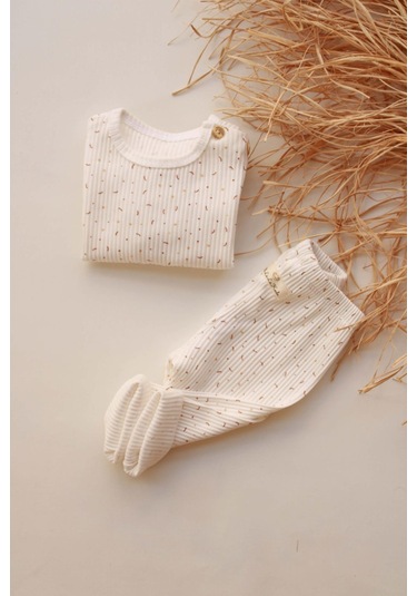 Colorful Bebek Alt Üst Takım Krem