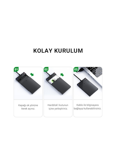 Veggieg Usb 3.0 Micro-b 2.5" İnch Sata Ssd Hard Disk Kutusu