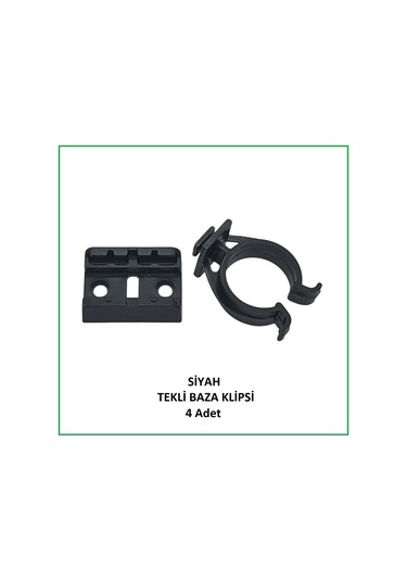 Baza Klipsi, Tekli, Siyah 4 Adet