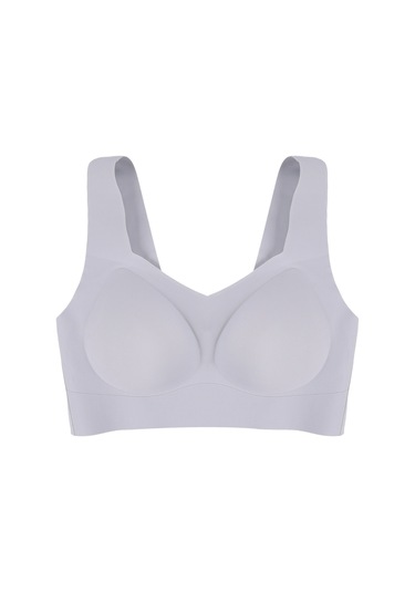 Balensiz Lazer Dikişsiz Çıkarılabilir Pedli Kalın Askılı Görünmez Sütyen Mavi