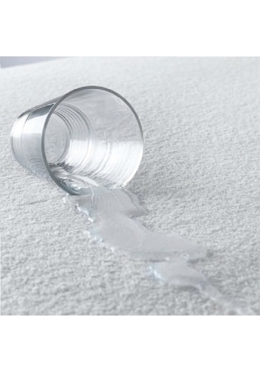 Evony Çift Kişilik Alez 150x200 Cm Sıvı Geçirmez Yatak Koruyucu Micro Kumaş Beyaz