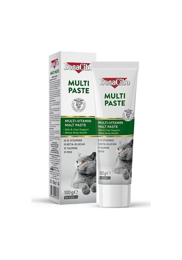 Bonacibo Multi Paste Yetişkin Kediler İçin Multivitamin Malt Macun 100 Gr
