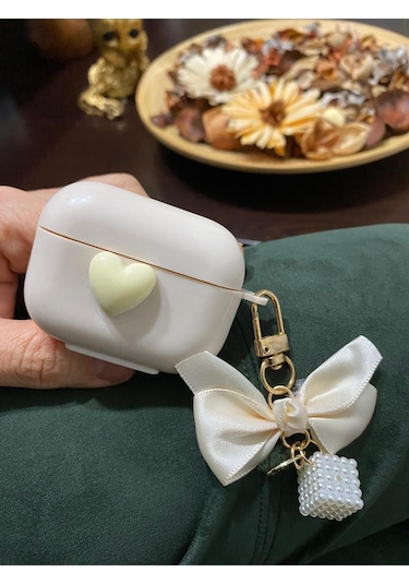 Iphone 3. Nesil Uyumlu Koruyucu Bluetooth Kulaklık Kılıfı Kalp Figürlü Kalp Airpods 3. Nesil