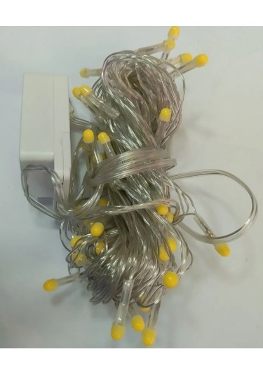 10m 100 Led Damla Uçlu Led Işık Gün Işığı Şeffaf Kablo Beyaz