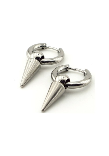 Sivri Uçlu Punk Tasarım Paslanmaz Çelik Erkek Küpe E797