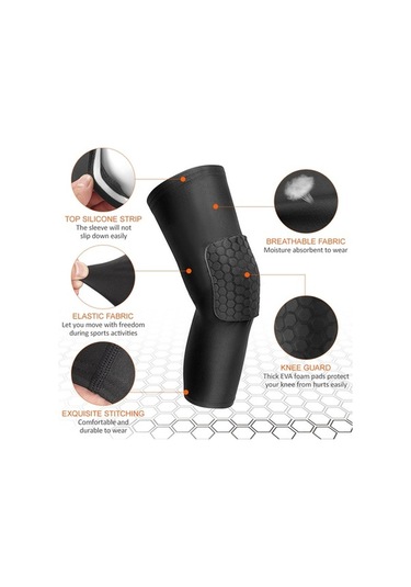 Pazly Bisiklet Ve Basketbol Dizlik - Siyah, Esnek Ve Koruyucu, M-l-xl-xxl Siyah