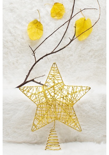 Waldern Yılbaşı Çam Ağacı Yıldız Tepeliği Gold