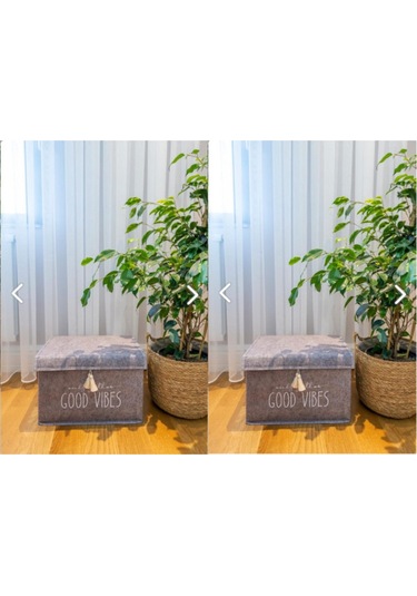 Sözok Ticaret 2 Adet Keçe Kapaklı Kutu Mini Gri (35X24X24Cm) Als-Kk-Min-Gri Çok Renkli