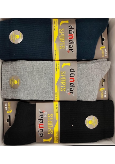 Dündar Plus 7101 Erkek Tenis Çorap 12 Adet 001