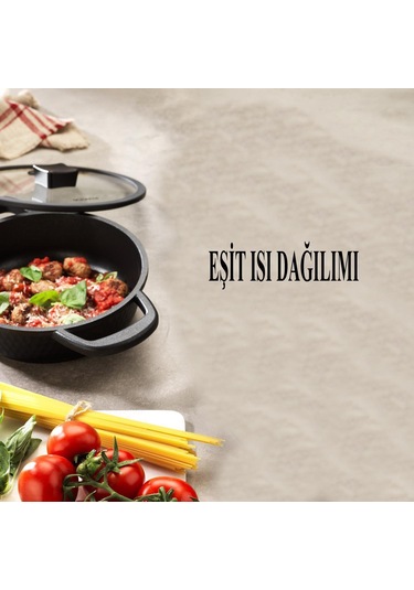 Schafer Hektor Döküm Kısa Tencere 22 Cm Siyah