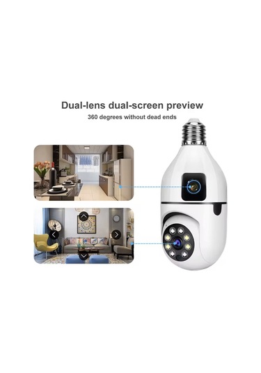 Raynox Rx-tys202 Çift Kameralı Ampule Takılabilir Kablosuz Uzaktan İzleme Wifi Güvenlik Kamerası