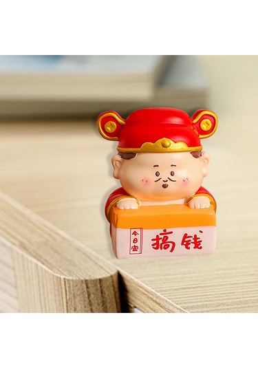 Suntek Magideal Çin Zenginlik Tanrısı Heykeli Küçük Cai Shen Yatak