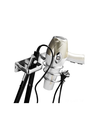 Mufunye Banyo Saç Bakımı Gereçleri Depolama Rafı - Fön Makinesi, Düzleştirici, Kıvırıcı Bar İçin Uzay Alüminyum Tutucu Siyah Yeni Model, Delikli/deliksiz Kurulum Diğer