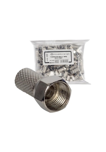 Xtechnx Cihan761264 F Konnektör Rg6-u4 Geniş 18 Mm 100 Adet