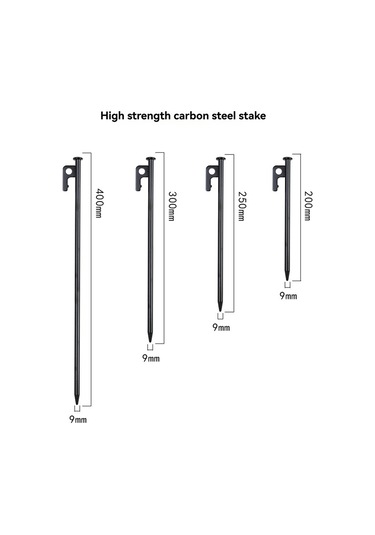 Lemestar 30 Cm Çelik Kamp Çadır Pimi - Dayanıklı Dış Mekan Tenteği - Gümüşe, Plaja Ve Kamp Alanları İçin Sabitleme Aracı Çok Renkli