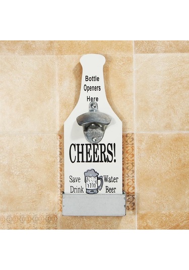 Şişe Top Catcher İle Duvara Monte Şişe Açacağı Ev Mutfak Bar Retro Beyaz Çok Renkli