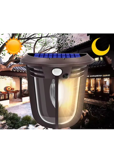 Greentech Güneş Enerjili Hareket Sensörlü, Cob Led Duvar Aplik / GT-SL18