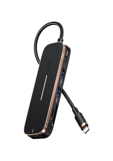 Usams Adapter Hub 2xusb + Usb-c + Hdmı + Micro Sd+sd