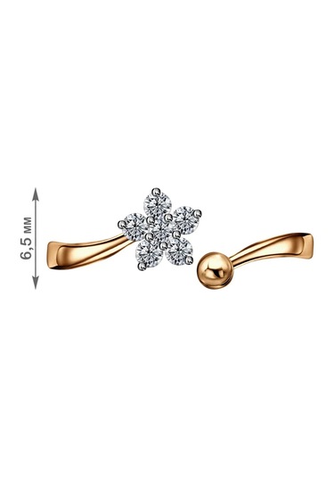 Veronika 925 Ayar Gümüş Ayrılabilir Çiçek Tasarımlı Rodyum Kaplama Taşlı Yüzük 84389504 Altın