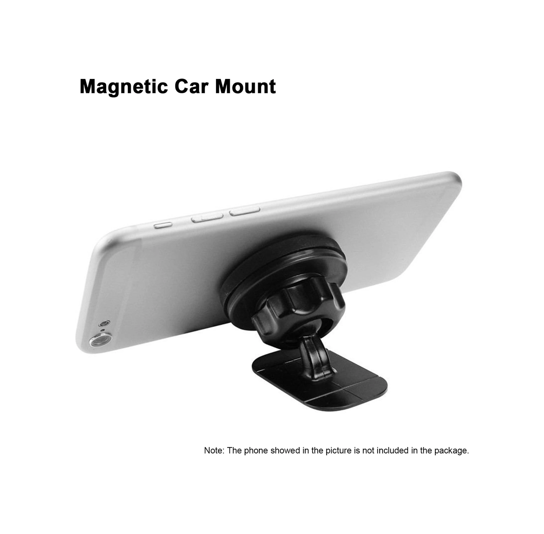 Moveevo Ds003 Siyah Araç Telefon Tutucu - Güçlü Manyetik Tutma, 360 Dönebilen, Evrensel Uyumlu Abs Malzeme