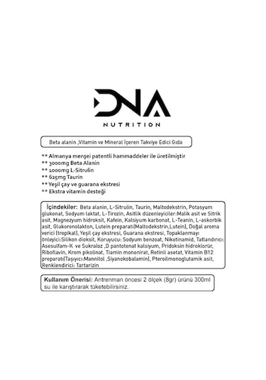 DNA Nutrition Big Pmp V2 Pre-Workout  240gr - Tropik Meyve Aromaı