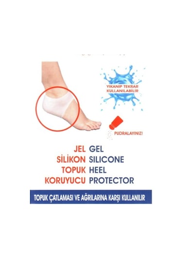 Topuk Gömleği Diken Çorabı Koruyucu Gömlek Tabanlık Silikon Esnek