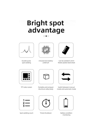 Vkemall Punta Kaynak Makinesi Pil Nokta Kaynak Makinesi Taşınabilir Nokta Kaynak Makinesi 2200mah Lityum Pil Gri