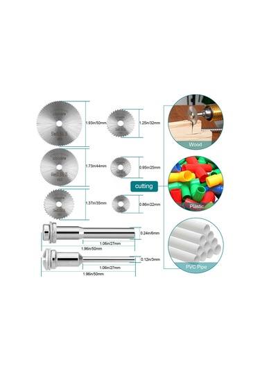 Reedark 60 Parçalı Profesyonel Kesim Seti - Ahşap, Metal, Pvc Ve Daha Fazlası İçin Hızlı Kesim Diskleri