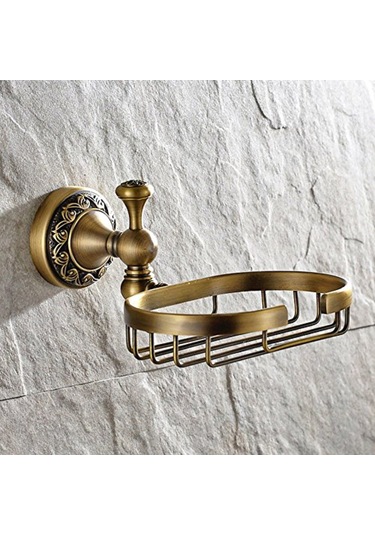 Reedark Duvar Takılı Antika Pirinç Sabun Kutusu - Pas Koruyucu, Zengin Desenli, Banyo/oda Kullanıma Uygun, Kolay Kurulum Kahverengi