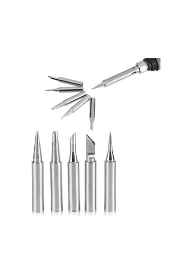 60w Elektrikli Havya Ayarlanabilir Sıcaklık El Aleti Kiti, 5 Lehim Ucu İle 220v Ab Tak