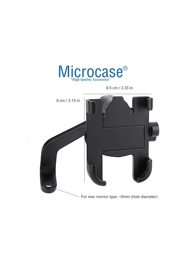 360 Bisiklet Motosiklet Ayna Bağlantılı Telefon Tutucu Aliminyum