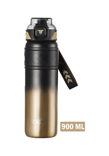 Tkk 900 Ml Çelik Termos Çift Kullanım Pipetli/rahat İçim -12/24 Sıcak-soğuk- Yalıtım -tkk2025new900ml Altın